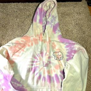 Ivory Ella Hooded Tie Die Sweatshirt